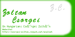 zoltan csorgei business card